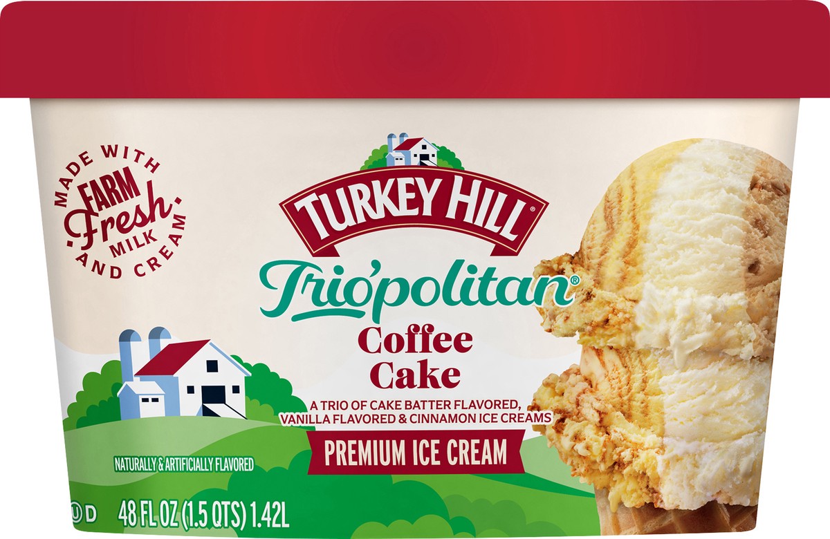 slide 1 of 8, Turkey Hill Coffee Cake, 48 fl oz