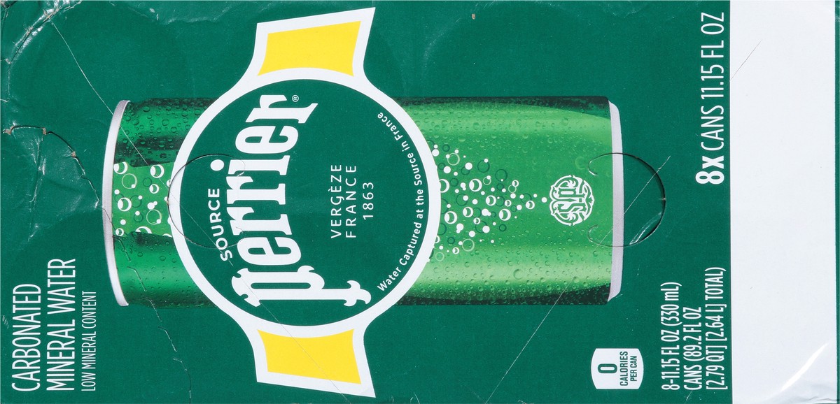 slide 3 of 14, Perrier Sparkling Water, Sleek Cans (8 Count), 89.2 oz