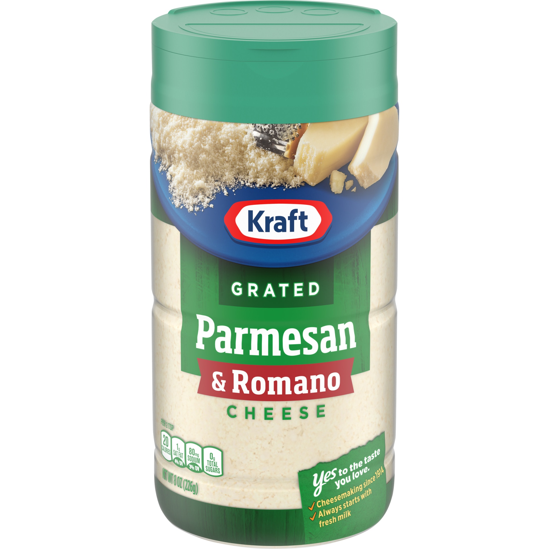 slide 1 of 8, Kraft Parmesan & Romano Grated Cheese Shaker, 8 oz