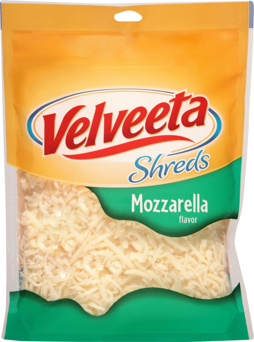 slide 3 of 7, Velveeta Shreds Mozzarella Flavored Shredded Cheese, 8 oz Bag, 8 oz