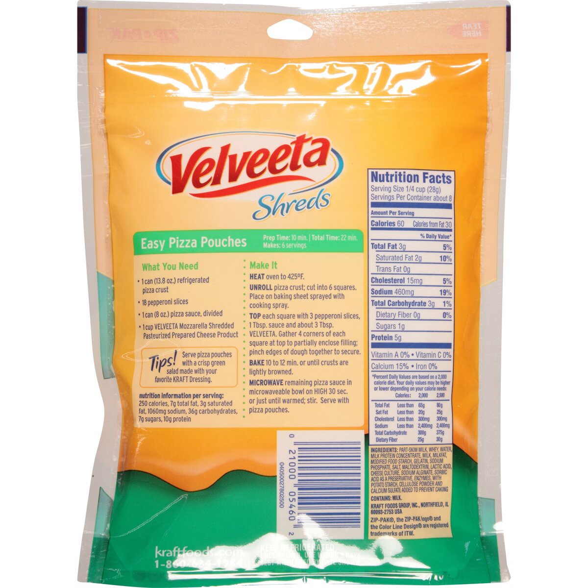 slide 2 of 7, Velveeta Shreds Mozzarella Flavored Shredded Cheese, 8 oz Bag, 8 oz