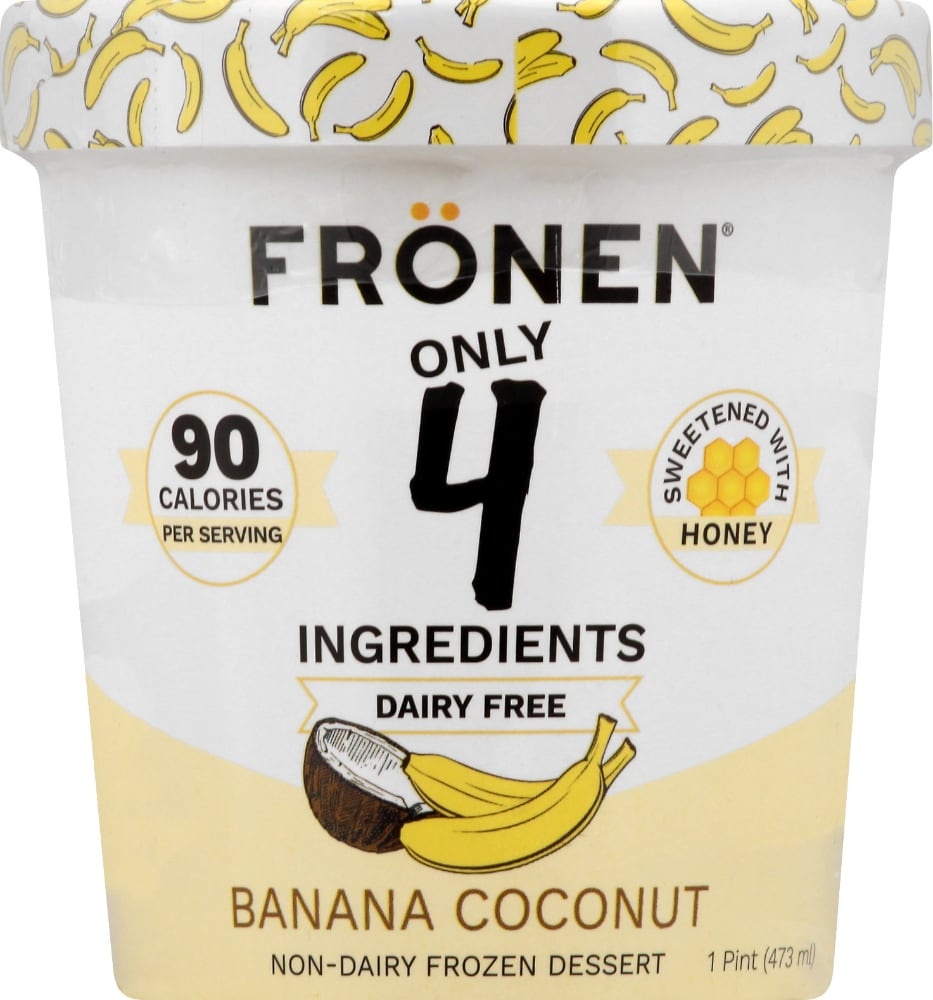 slide 1 of 1, Frönen Banana Coconut Nondairy Frozen Dessert, 16 oz