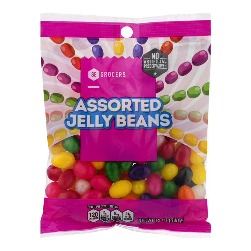 slide 1 of 1, SE Grocers Asstd Jelly Beans, 12 oz