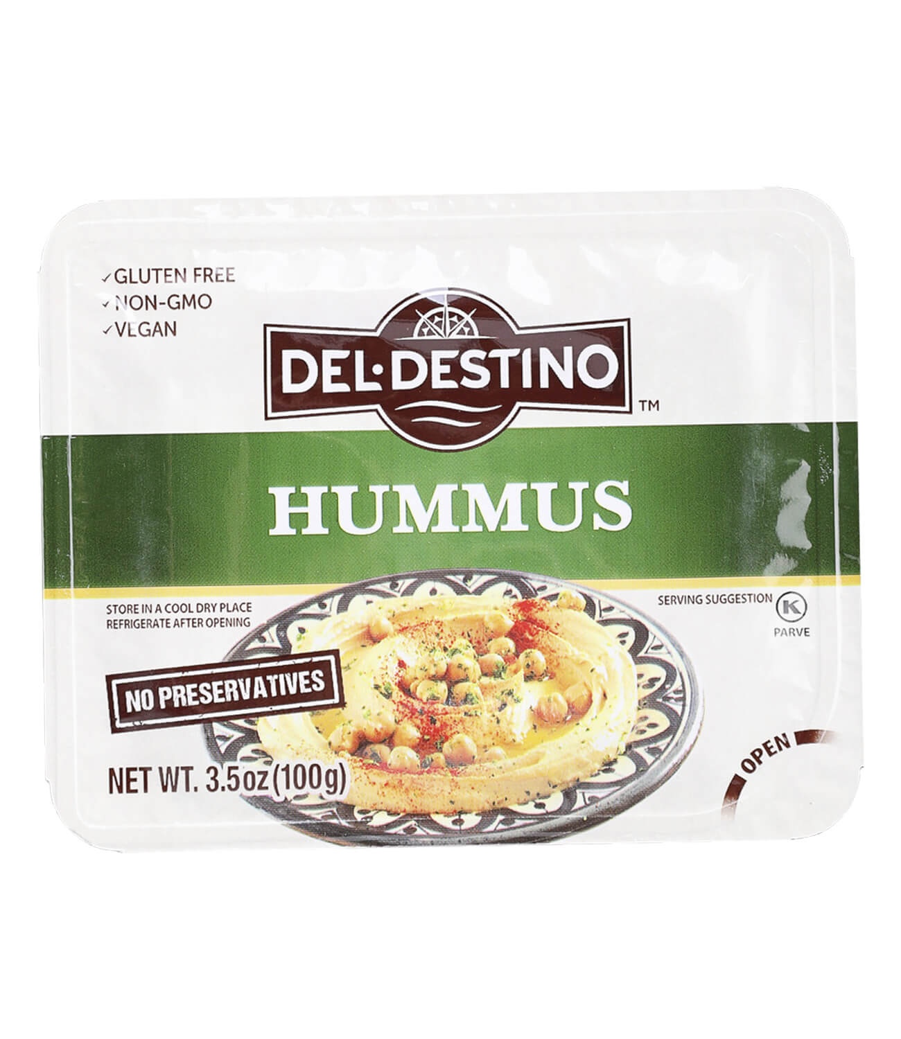 slide 1 of 1, Del Destino Hummus 3.5oz, 3.5 oz
