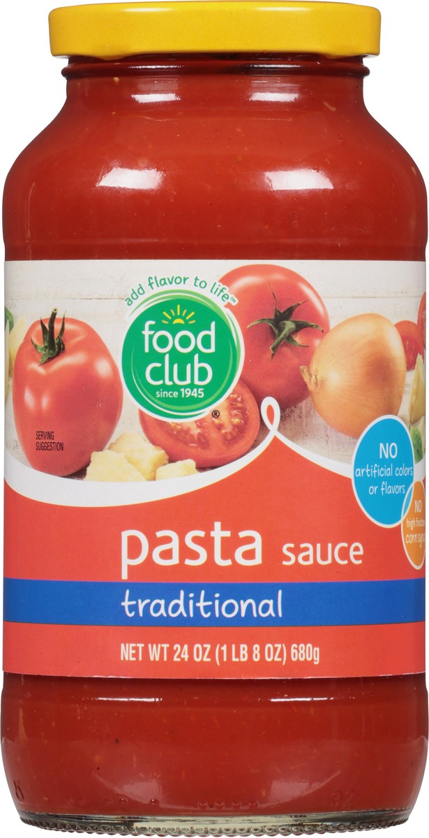 slide 9 of 11, Food Club All Natural Traditional Pasta Sauce, 24 oz