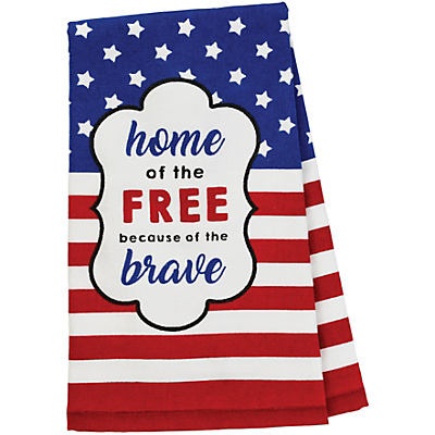 slide 1 of 1, Destination Holiday Patriotic Home Of The FreeKitchen Towel, 1 ct