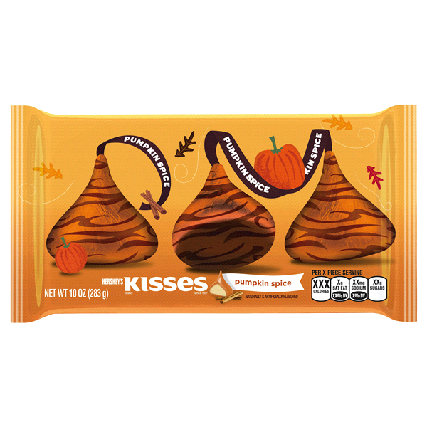 slide 1 of 1, Hershey's Pumpkin Spice Halloween Kisses, 10 oz