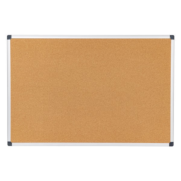slide 1 of 4, FORAY Aluminum-Framed Cork Bulletin Board, 24 in x 36 in