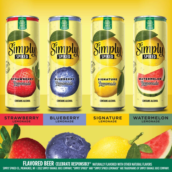 slide 18 of 22, Simply Spiked Lemonade Variety Pack - 12pk/12 fl oz Cans, 12 ct; 12 oz