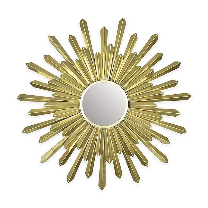 slide 1 of 2, Fetco Home Decor Bembury Round Mirror - Champagne, 29.5 in