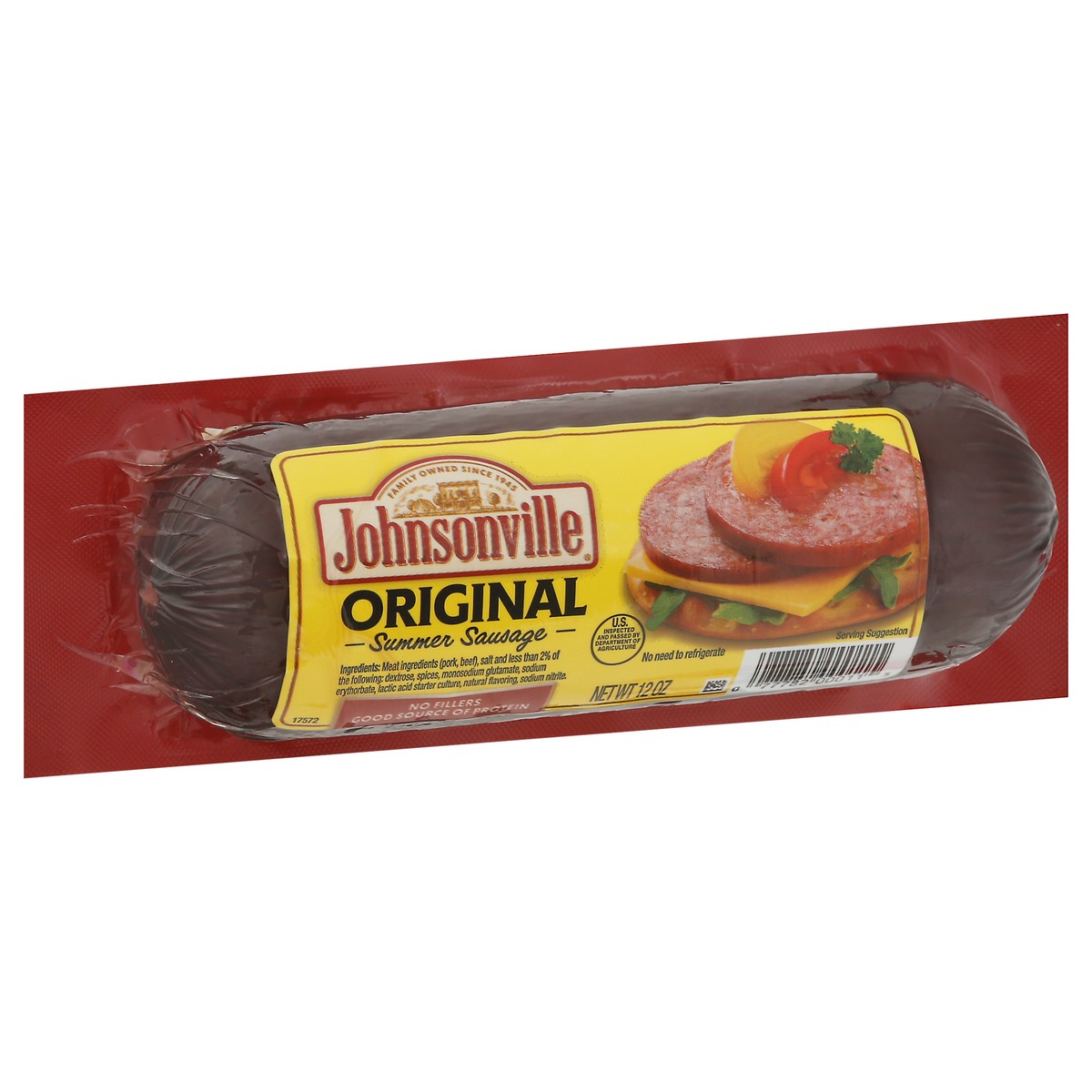 slide 3 of 9, Johnsonville Original Summer Sausage 12 oz, 12 oz