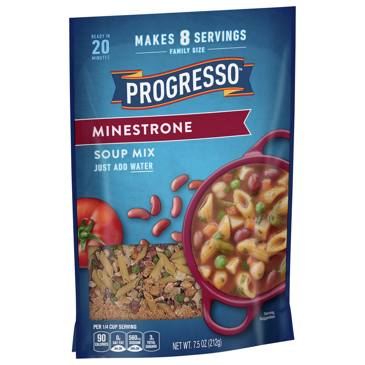 slide 8 of 9, Progresso Minestrone Dry Soup Mix, Family Size, 7.5 oz., 7.5 oz