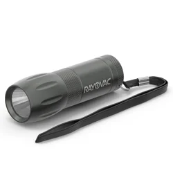 Rayovac Compact Metal LED Flashlight, 80 Lumen, Durable Emergency Light, Batteries Included