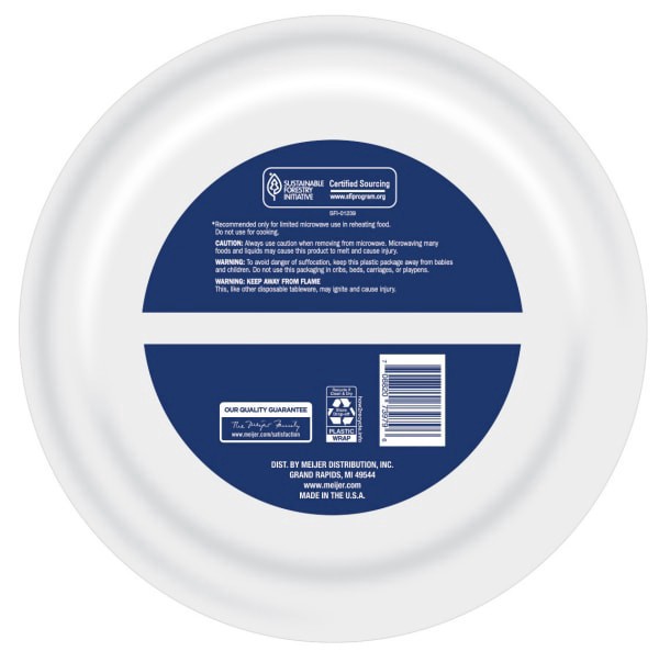 slide 9 of 9, Meijer Ultra Paper Plate, 7'' Dessert, 44 ct