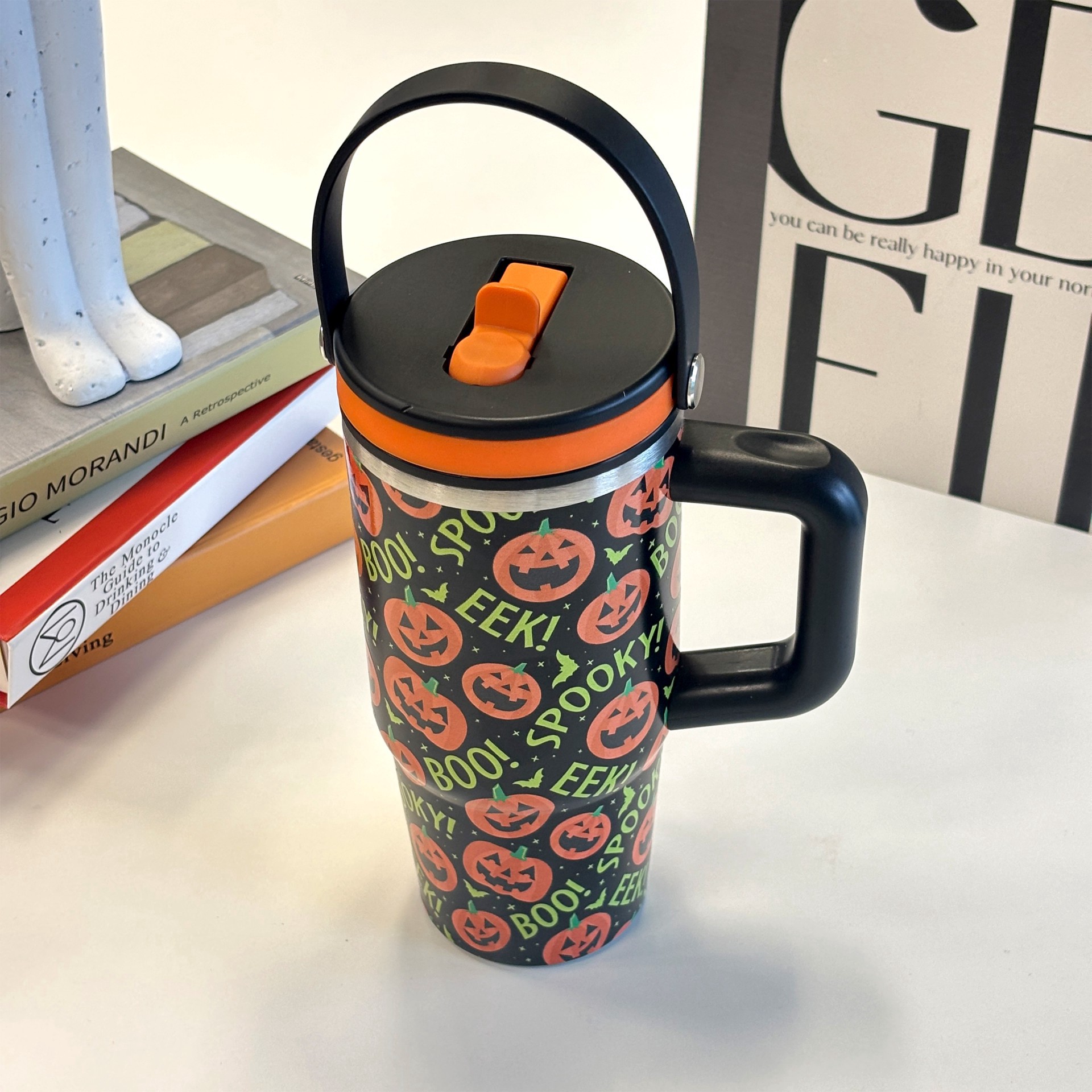 slide 4 of 4, 20oz. Jack-O'-Lantern Stainless Steel Insulated Tumbler By Ashland, 20 oz