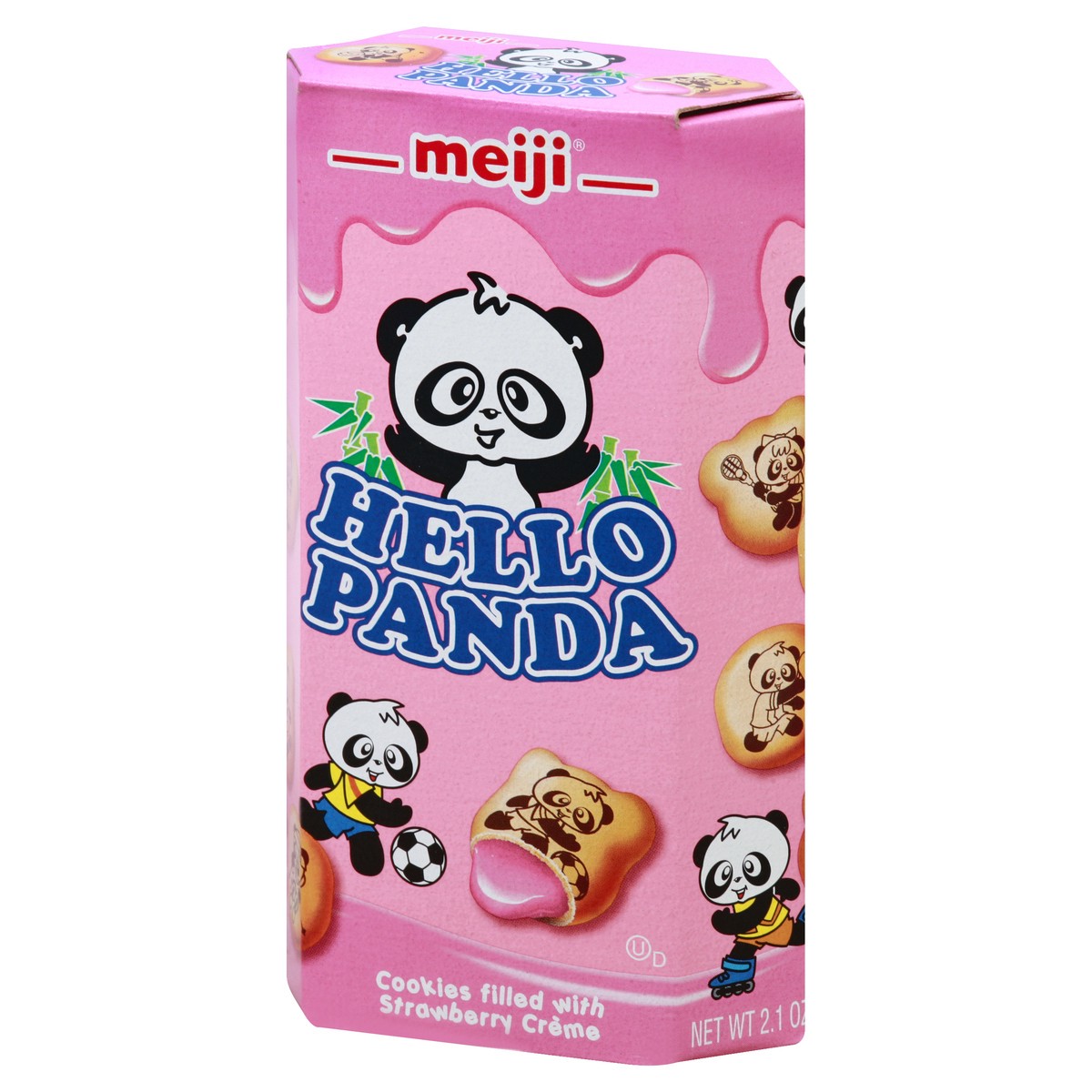 slide 6 of 10, Meiji Hello Panda Biscuits with Strawberry Cream, 2 oz