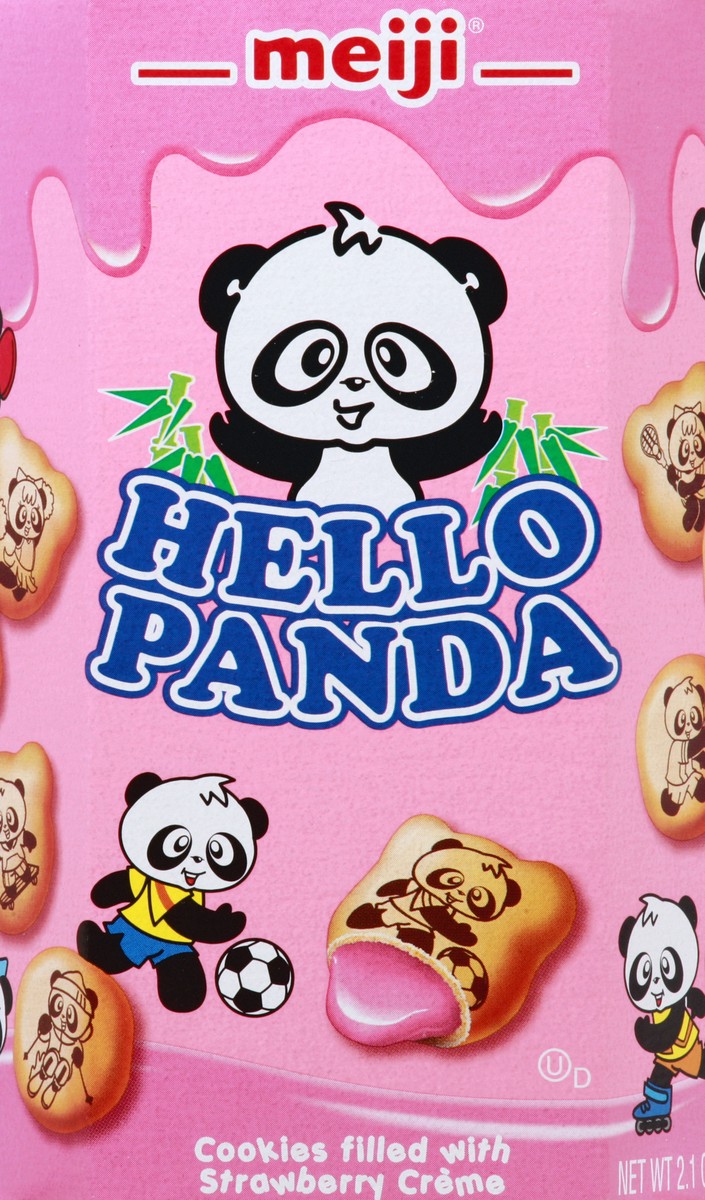 slide 7 of 10, Meiji Hello Panda Biscuits with Strawberry Cream, 2 oz