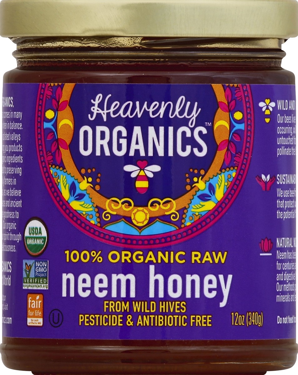 slide 2 of 2, Heavenly Organics Wild Forest Raw Neem Honey, 12 oz