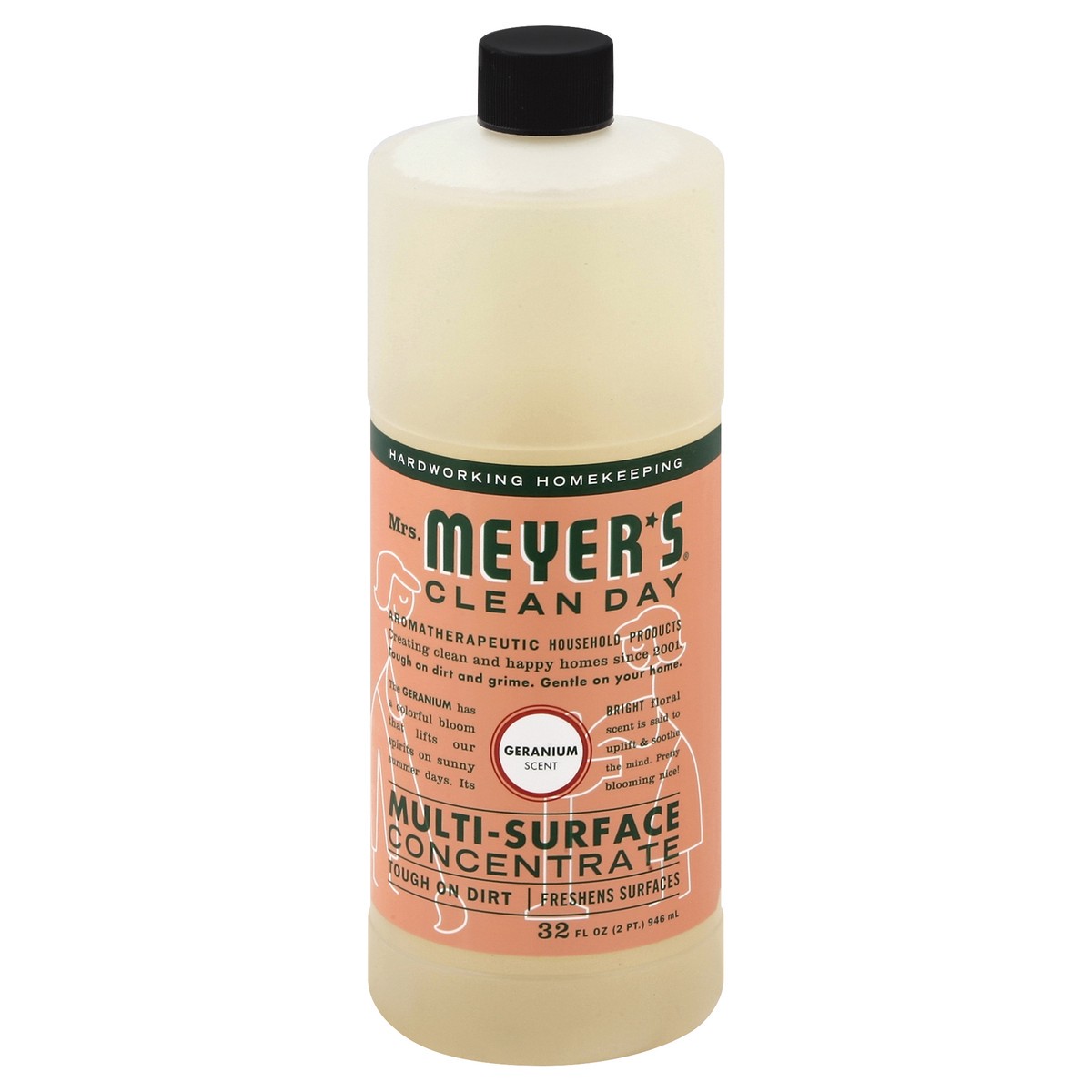 slide 2 of 3, Mrs. Meyer's Mrs. Meyer''s Clean Day Multi-Surface Cleaner Concentrate, Geranium Scent, 32 Ounce Bottle, 32 fl oz