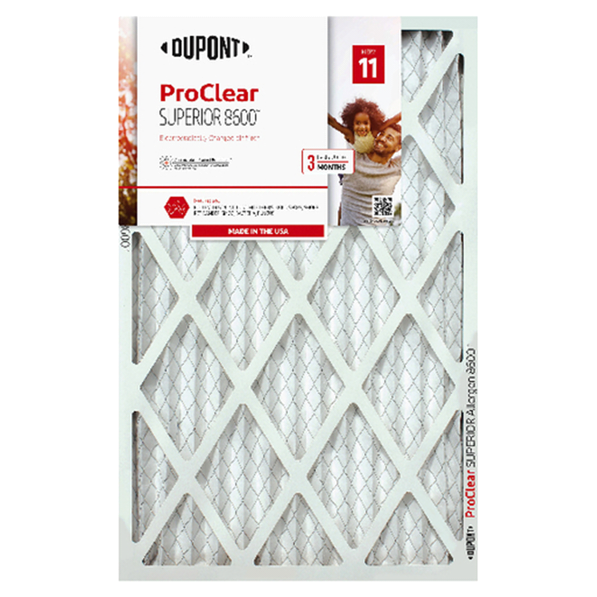 slide 1 of 1, DuPont Pro Clear Superior Air Filter, 20 in x 25 in x 1 in