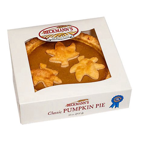 slide 1 of 1, Beckmanns Pie Pumpkin Pie - 32 Oz, 