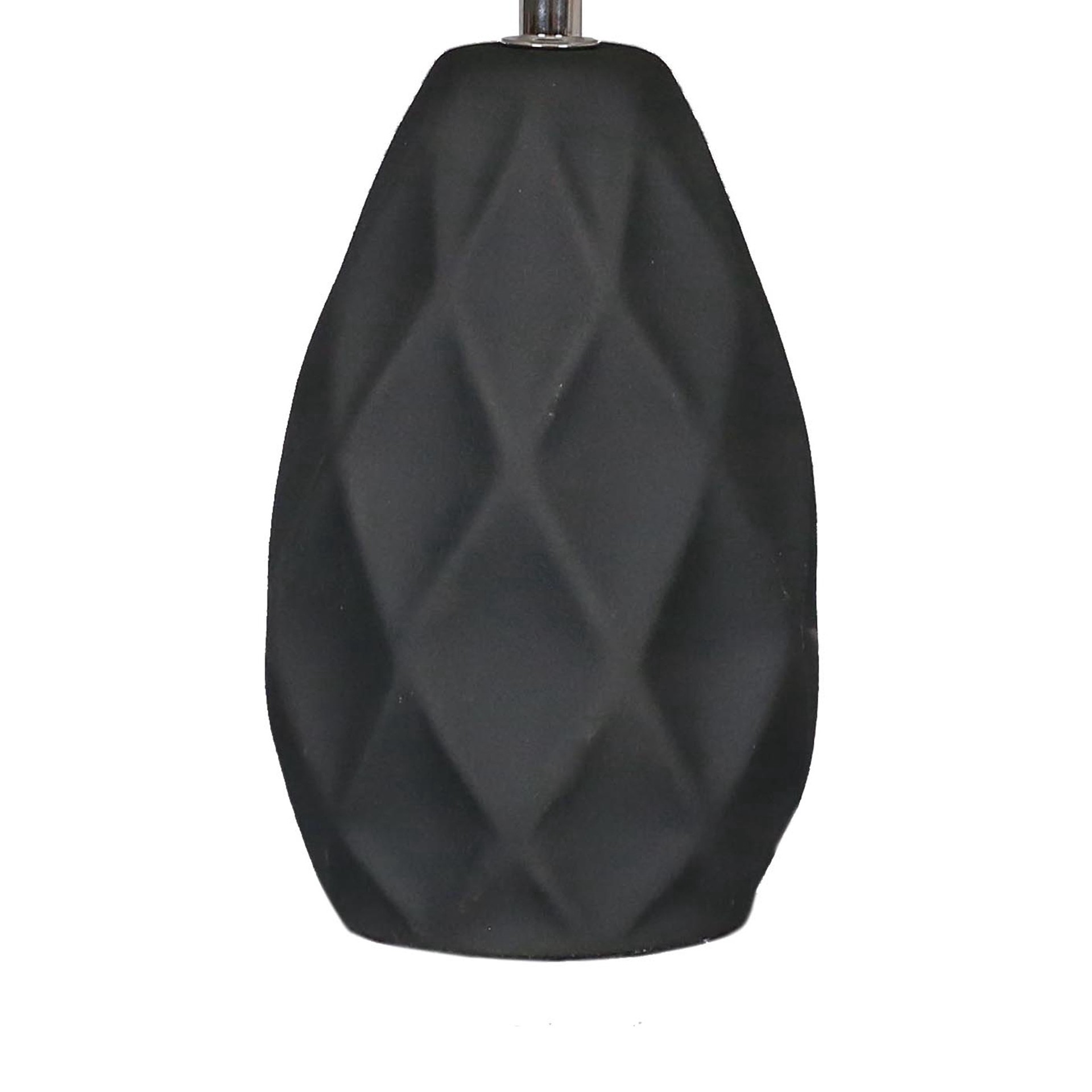 slide 3 of 4, 14.5" Gray Ceramic Table Lamp With White Fabric Shade By Ashland, 14.5 in