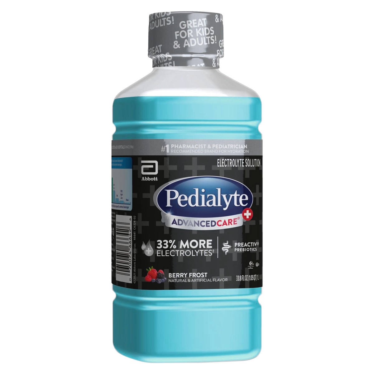 slide 3 of 10, Pedialyte AdvancedCare Plus Berry Frost Electrolyte Solution 33.8 fl oz, 33.8 fl oz