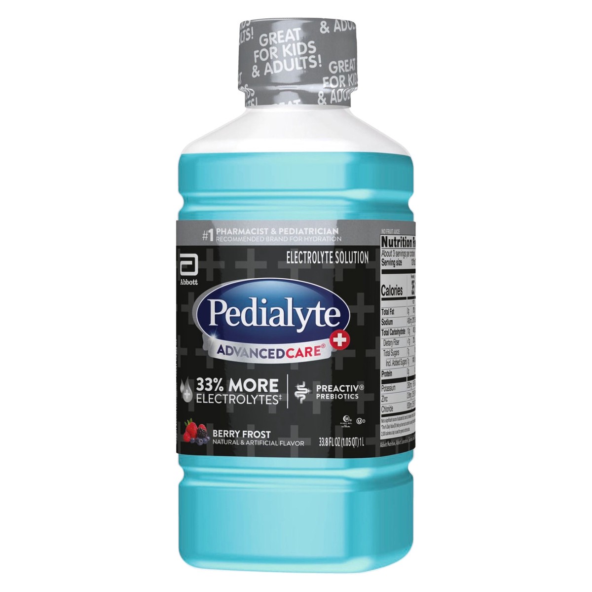 slide 4 of 10, Pedialyte AdvancedCare Plus Berry Frost Electrolyte Solution 33.8 fl oz, 33.8 fl oz