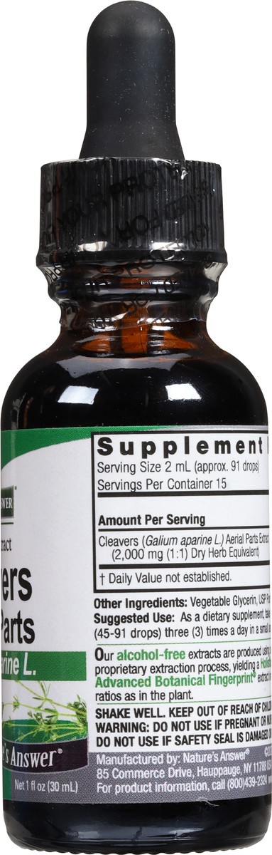 slide 14 of 14, Nature's Answer 2000 mg Cleavers Aerial Parts Fluid Extract 1 fl oz, 1 fl oz