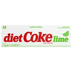 Diet Coke Lime Fridge Pack Cans, 12 fl oz, 12 Pack