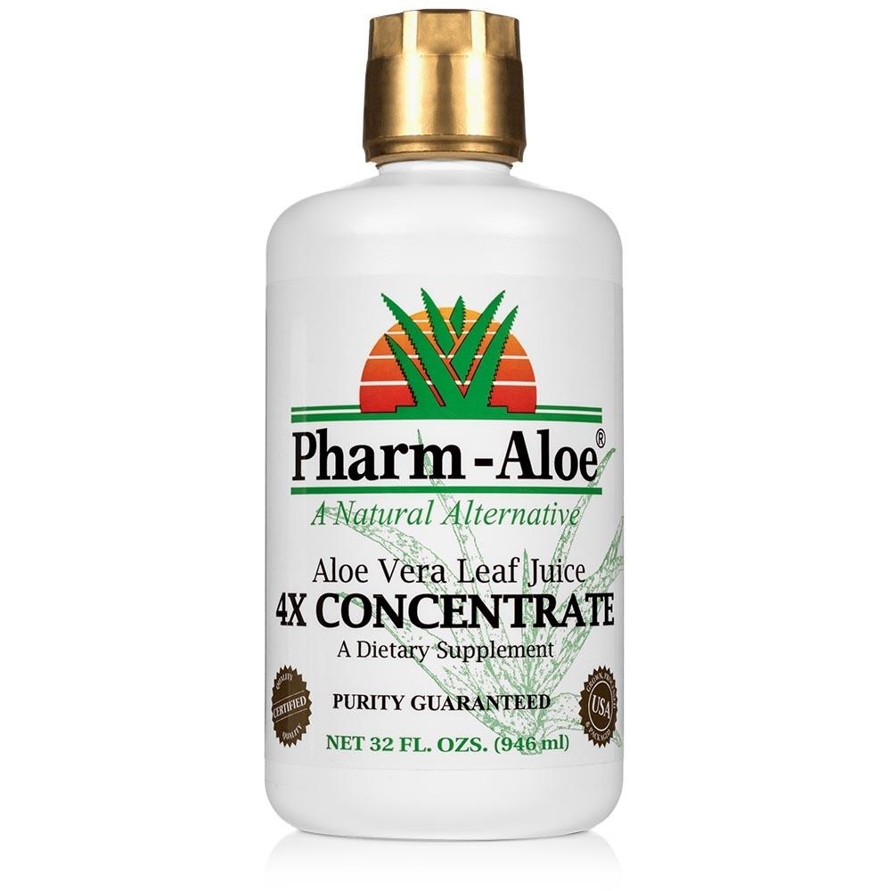 slide 1 of 1, Pharm-Aloe 4X Concentrate Aloe Vera Leaf Juice - 32 fl oz, 32 fl oz