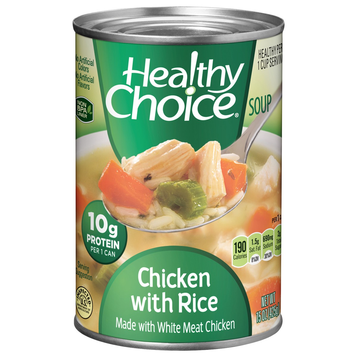 slide 1 of 3, Healthy Choice Chicken With Rice Canned Soup, 15 oz., 15 oz