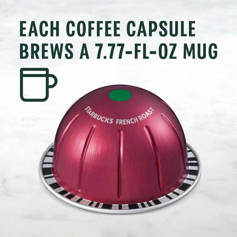 slide 4 of 5, Starbucks By Nespresso Vertuo Line Pods Dark Roast Coffee French Roast (Target Exclusive) - 8ct/4.4oz, 8 ct, 4.4 oz