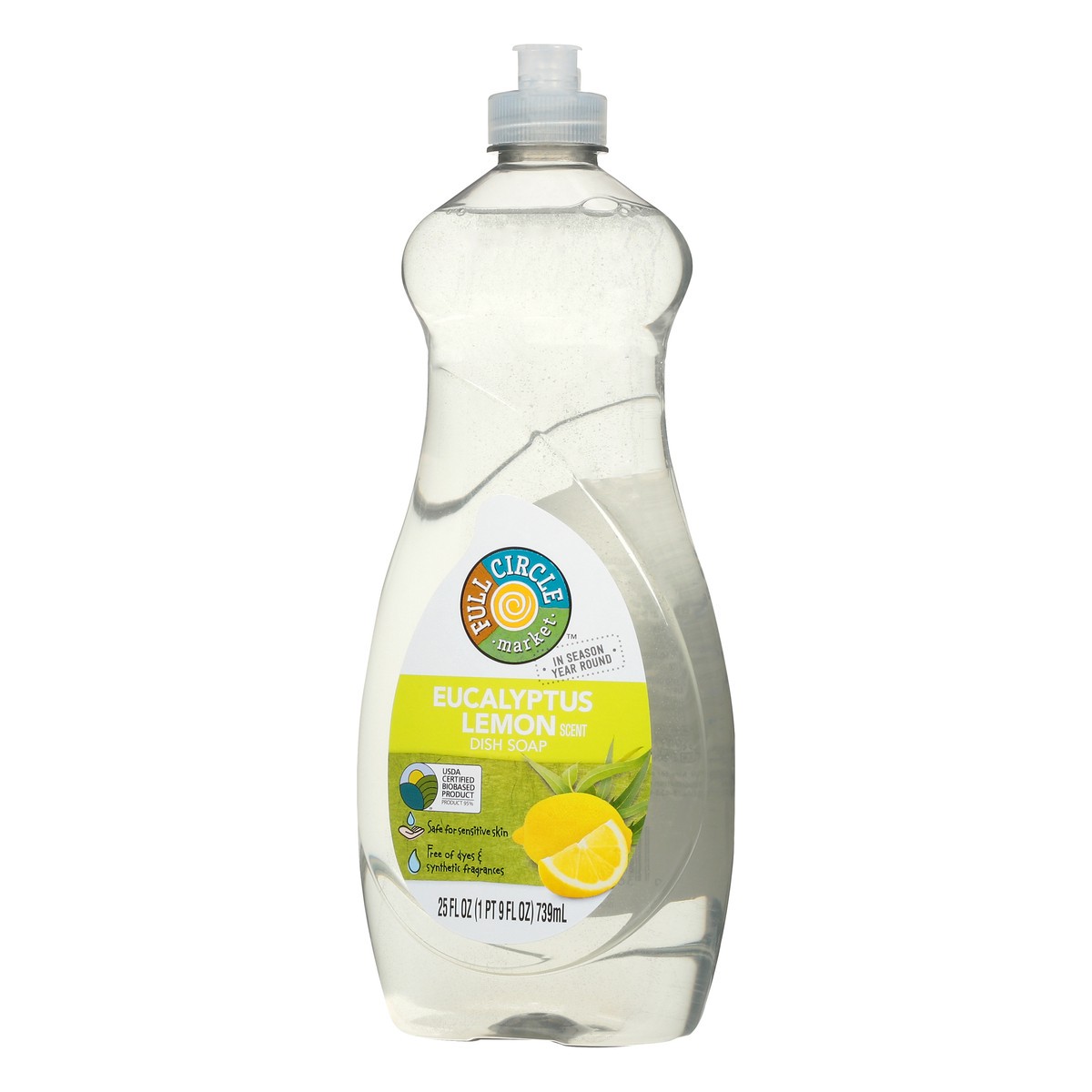 slide 2 of 14, Full Circle Market Eucalyptus Lemon Scent Dish Soap 25 oz, 25 oz