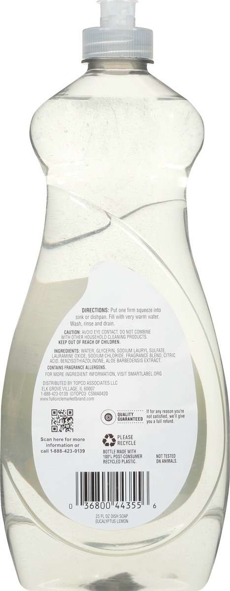 slide 10 of 14, Full Circle Market Eucalyptus Lemon Scent Dish Soap 25 oz, 25 oz