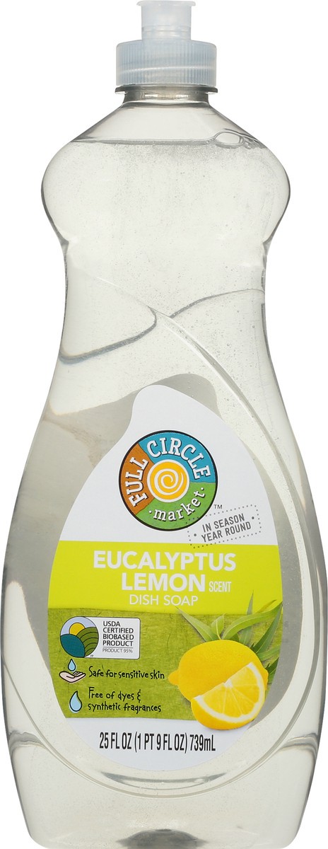 slide 6 of 14, Full Circle Market Eucalyptus Lemon Scent Dish Soap 25 oz, 25 oz