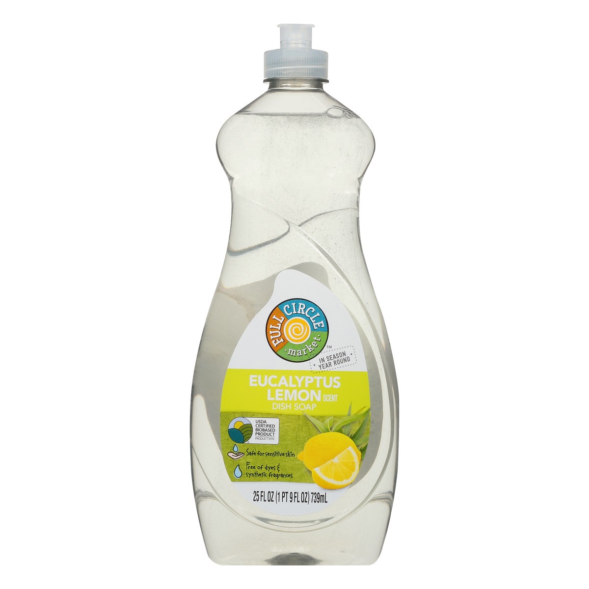 slide 8 of 14, Full Circle Market Eucalyptus Lemon Scent Dish Soap 25 oz, 25 oz