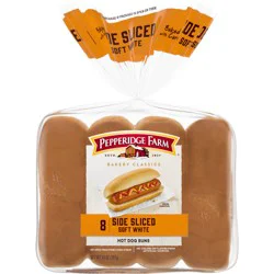 Pepperidge Farm Hot Dog Buns, Side Sliced - 8 Buns, 14 oz (397 g)