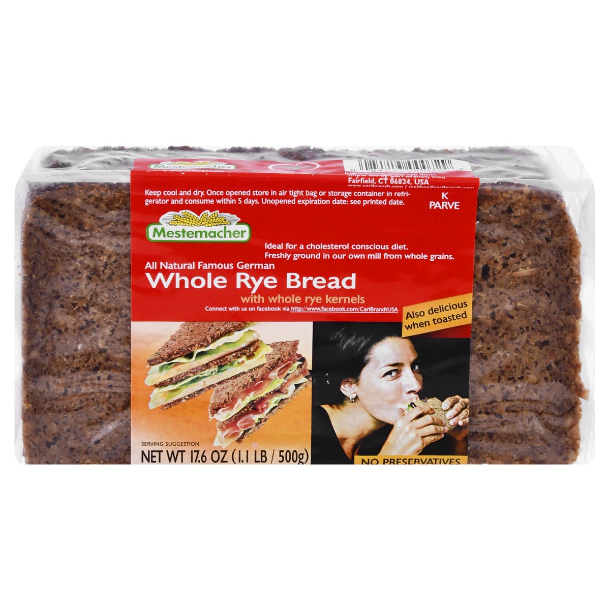 slide 1 of 9, Mestemacher Bread,Whole Rye, 17.6 oz