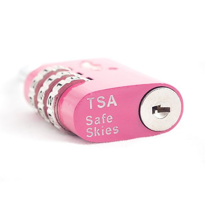 slide 3 of 5, Safe Skies 3-Dial TSA-Recognized Lock - Pink, 2 ct