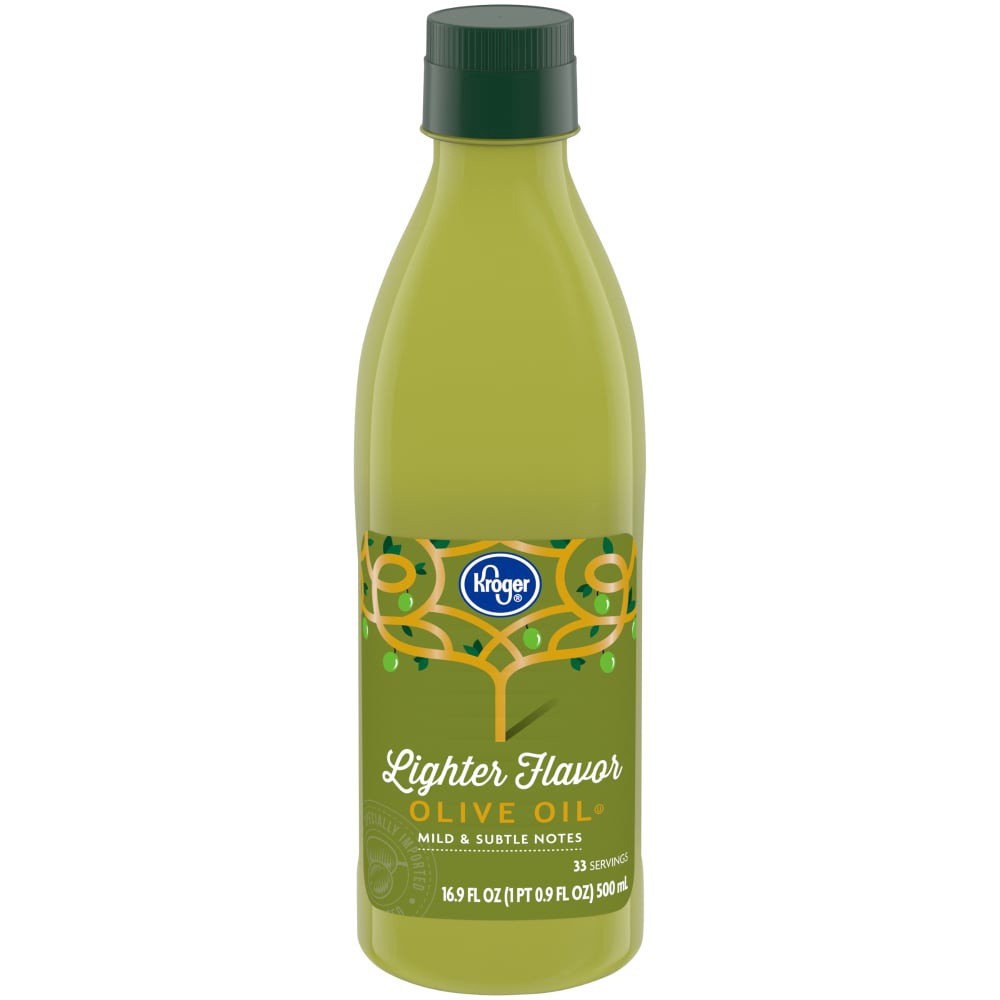 slide 1 of 3, KrogerU00Ae Lighter Flavor Pure Olive Oil, 16.9 fl oz