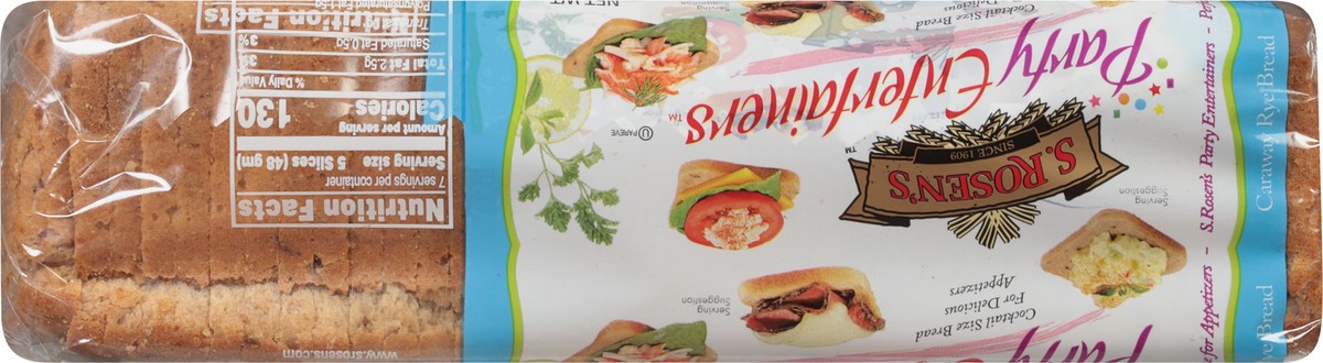 slide 11 of 11, S. Rosen's Caraway Cocktail Rye Bread, 12 oz