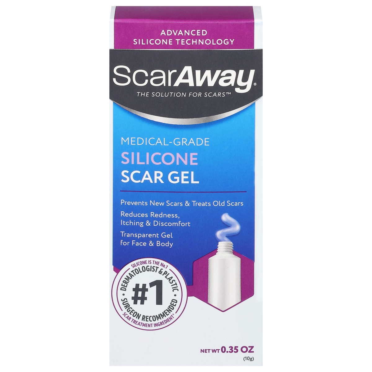 slide 8 of 13, ScarAway Silicone Scar Gel 0.35 oz, 1 ct