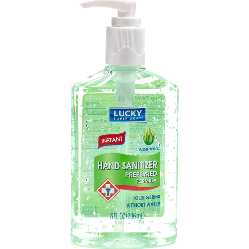 slide 1 of 2, Lucky Aloe Vera Hand Sanitizer, 8 oz