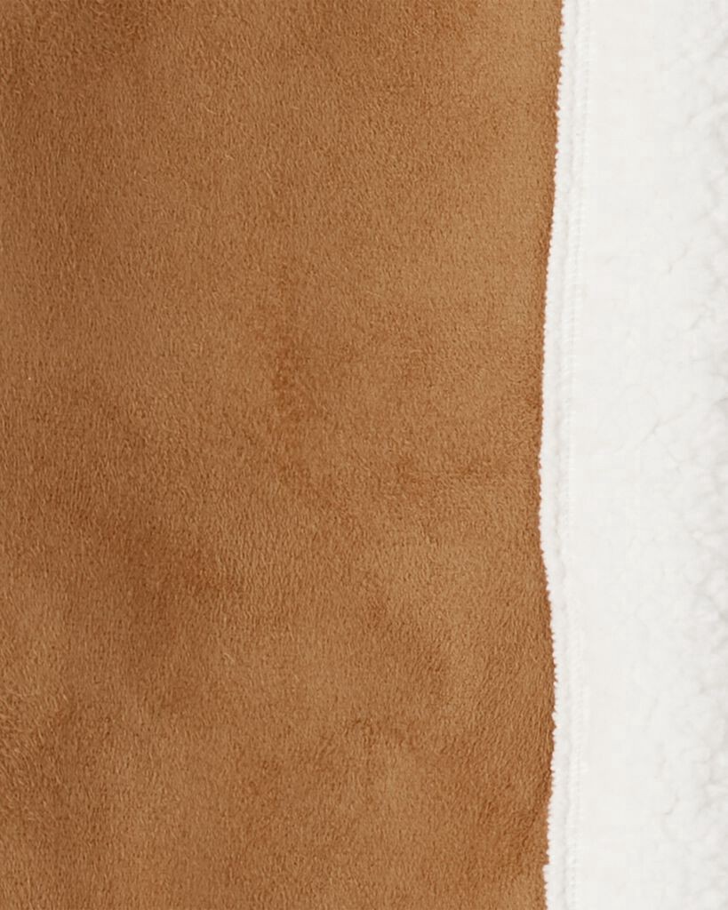 slide 2 of 3, Oshkosh Girls Fleece Sleeveless Vest - Brown Brown 8, 1 ct