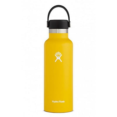 slide 1 of 1, Hydro Flask Standard Mouth Water Bottle With Flex Cap, Sunflower, 18 oz