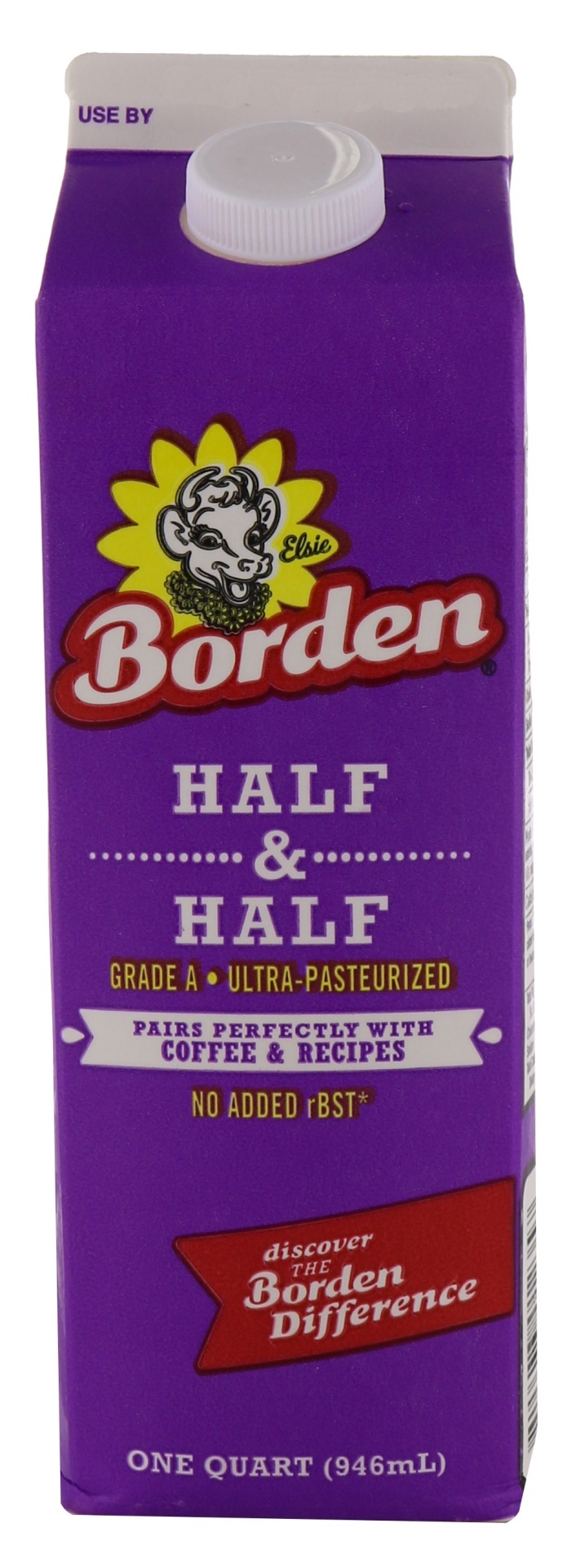 slide 1 of 1, Borden Half & Half, 1 qt