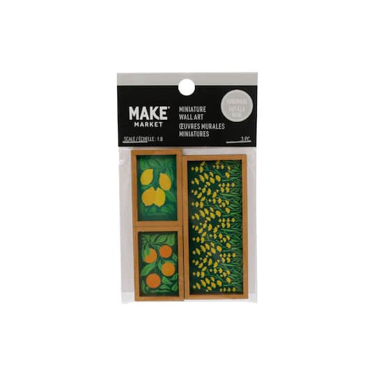 slide 1 of 2, Miniature Lemon Wall Art Set By Make Market, 2.88 in x 0.14 in x 1.25 in