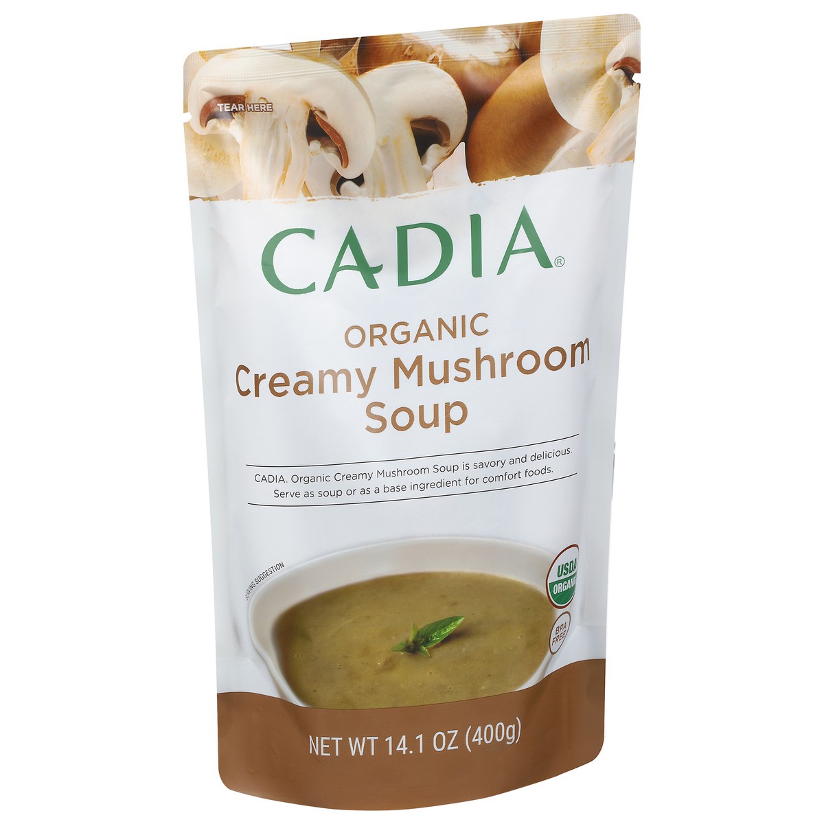 slide 12 of 13, Cadia Organic Creamy Mushroom Soup 14.1 oz, 14.1 oz