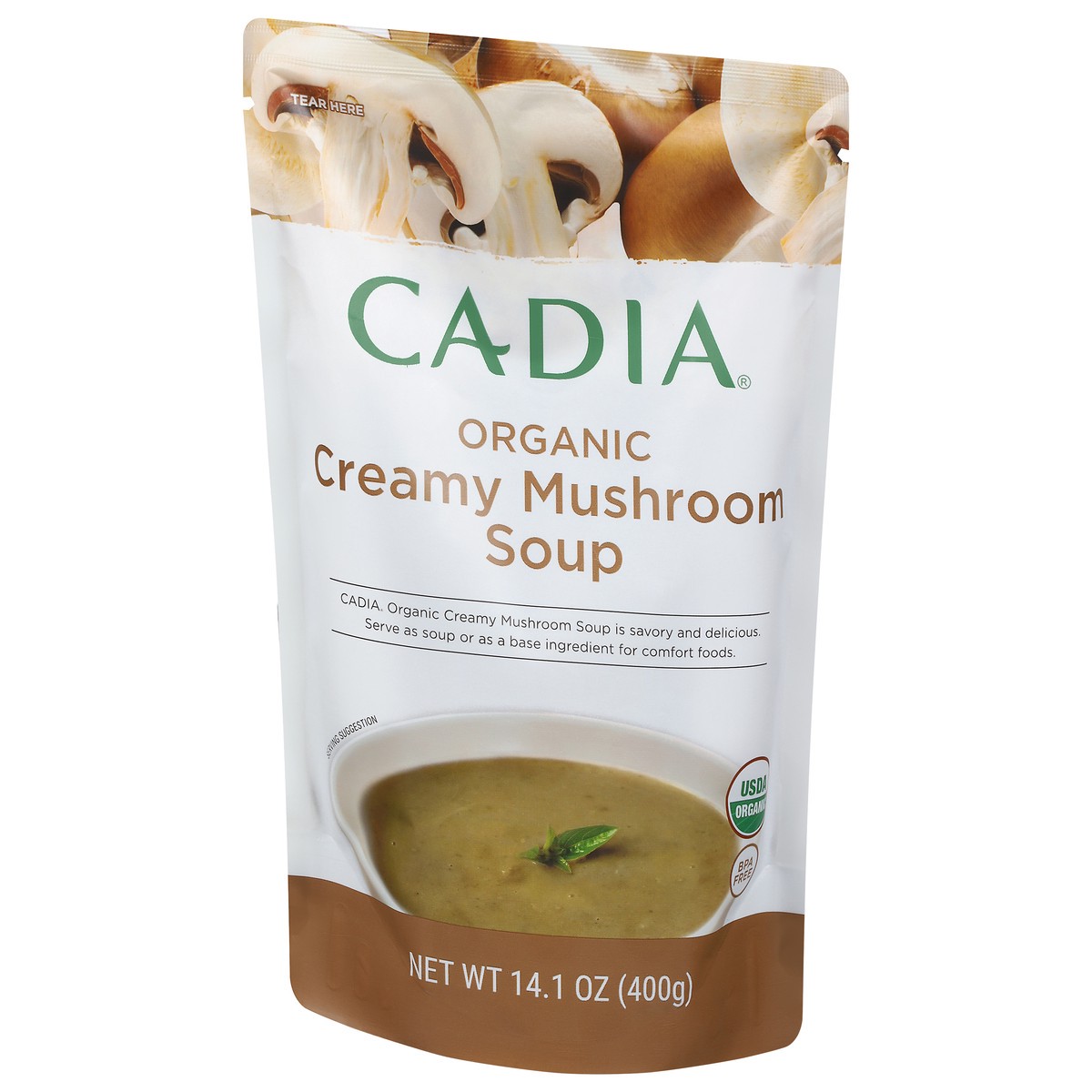slide 13 of 13, Cadia Organic Creamy Mushroom Soup 14.1 oz, 14.1 oz